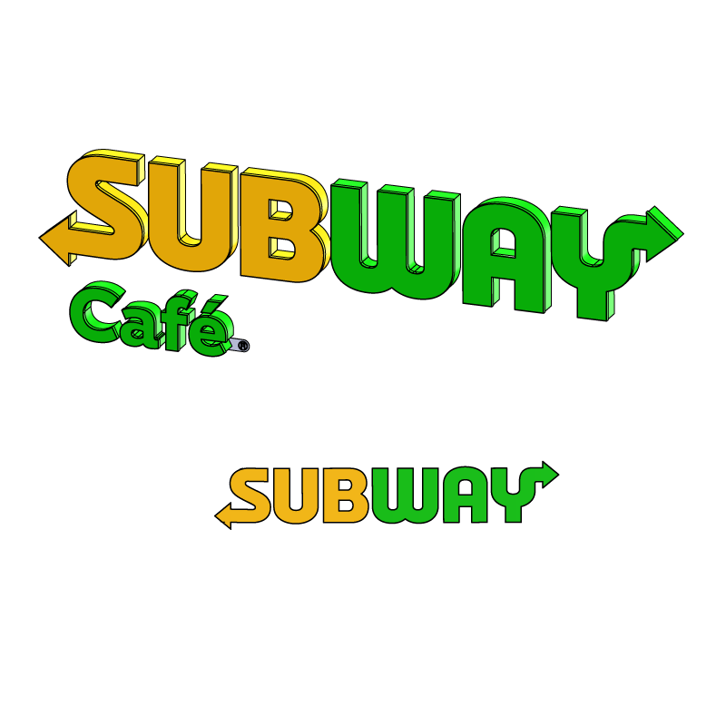 18" Subway and 7 3/4" Cafe LED Channel Letter Yellow Green